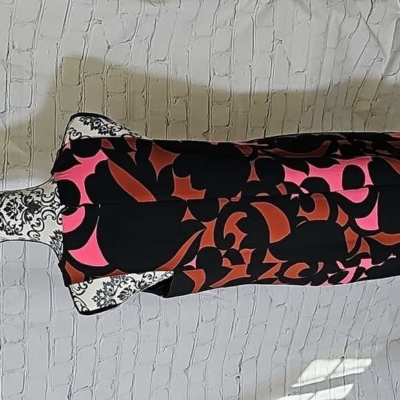 Ann Taylor sz 6 new red pink black sleeveless dress - Picture 6 of 8